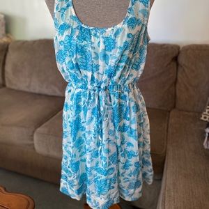 Blue & White Floral Dress